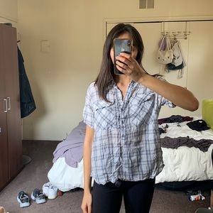 H&M Half button-up blouse